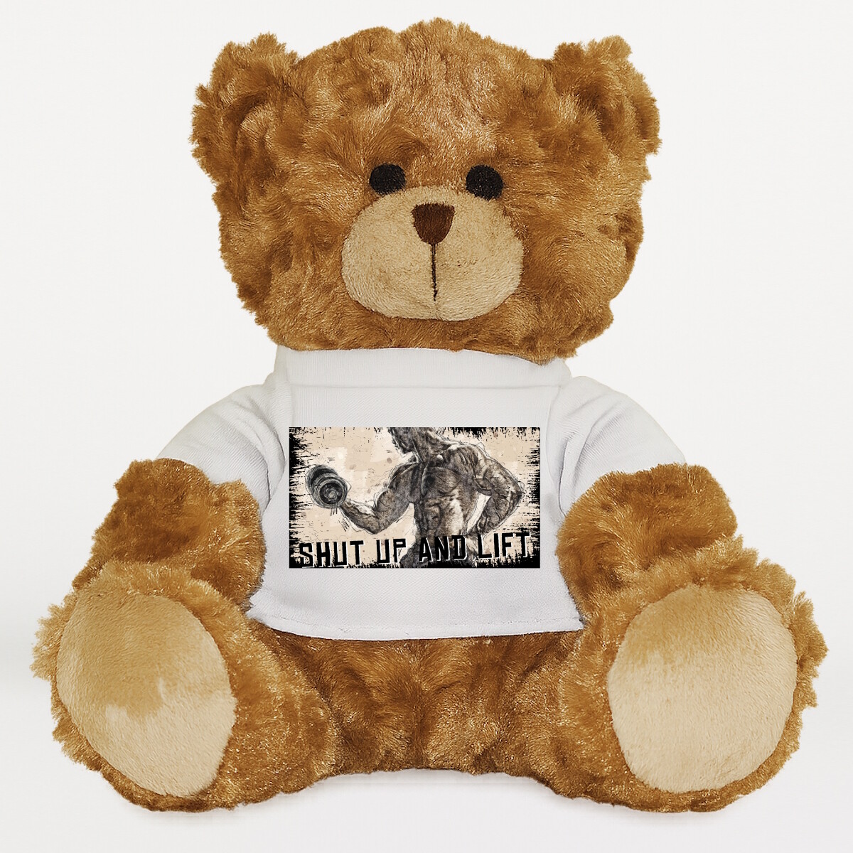 Plüssmaci egyedi pólóval