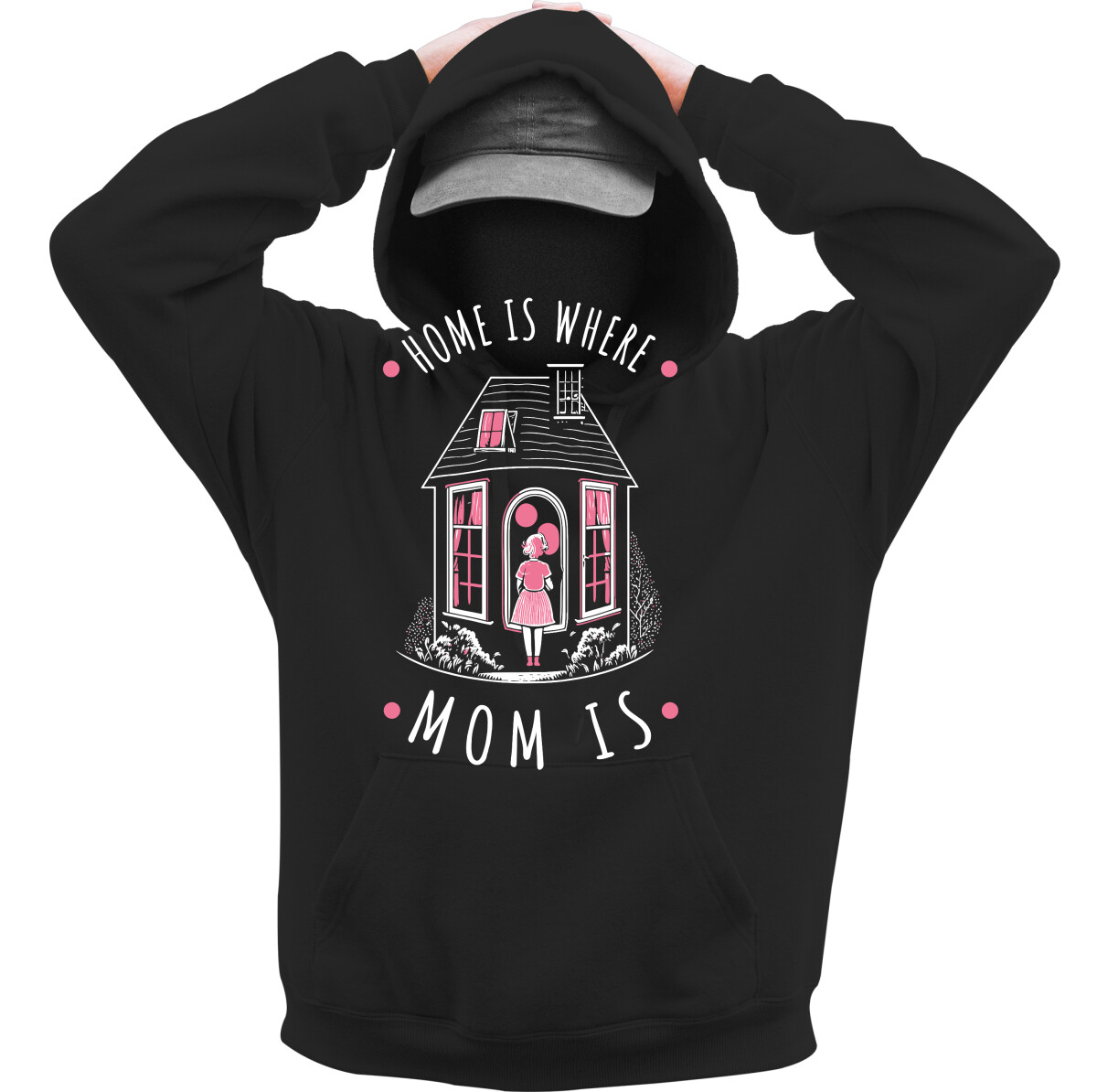 Kapucnis belebújós pulóver