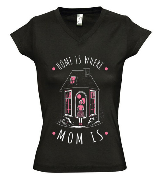 Női V nyakú póló