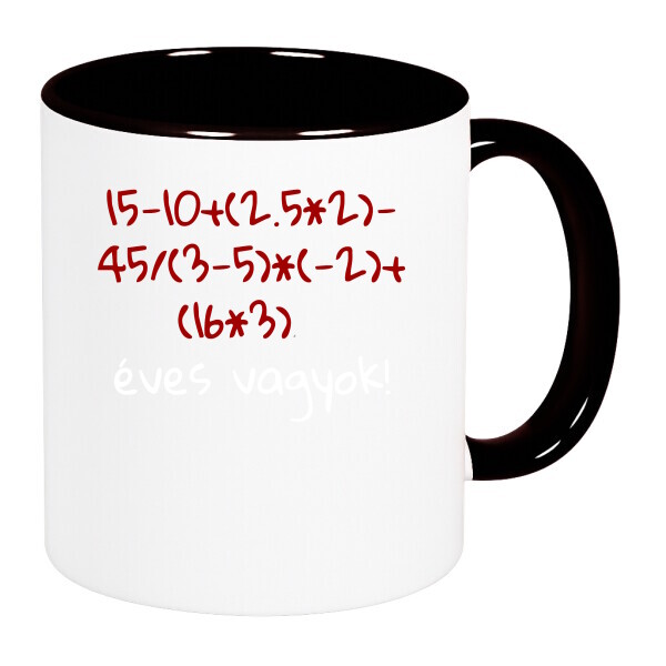 Színes fülű és belsejű bögre