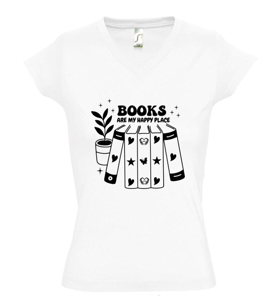 Női V nyakú póló