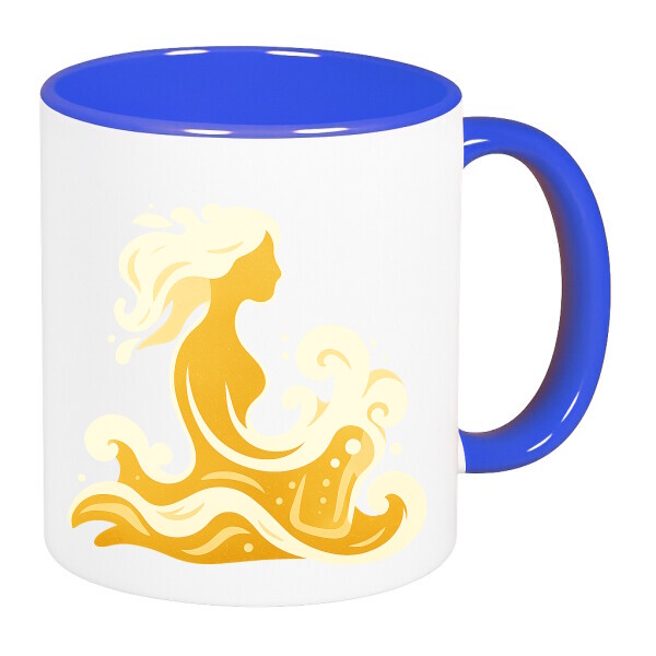 Színes fülű és belsejű bögre