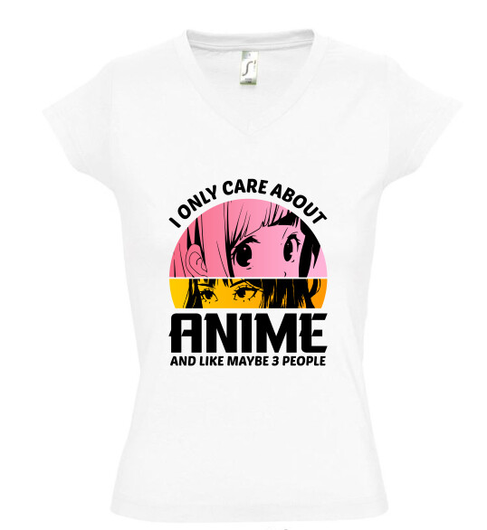 Női V nyakú póló