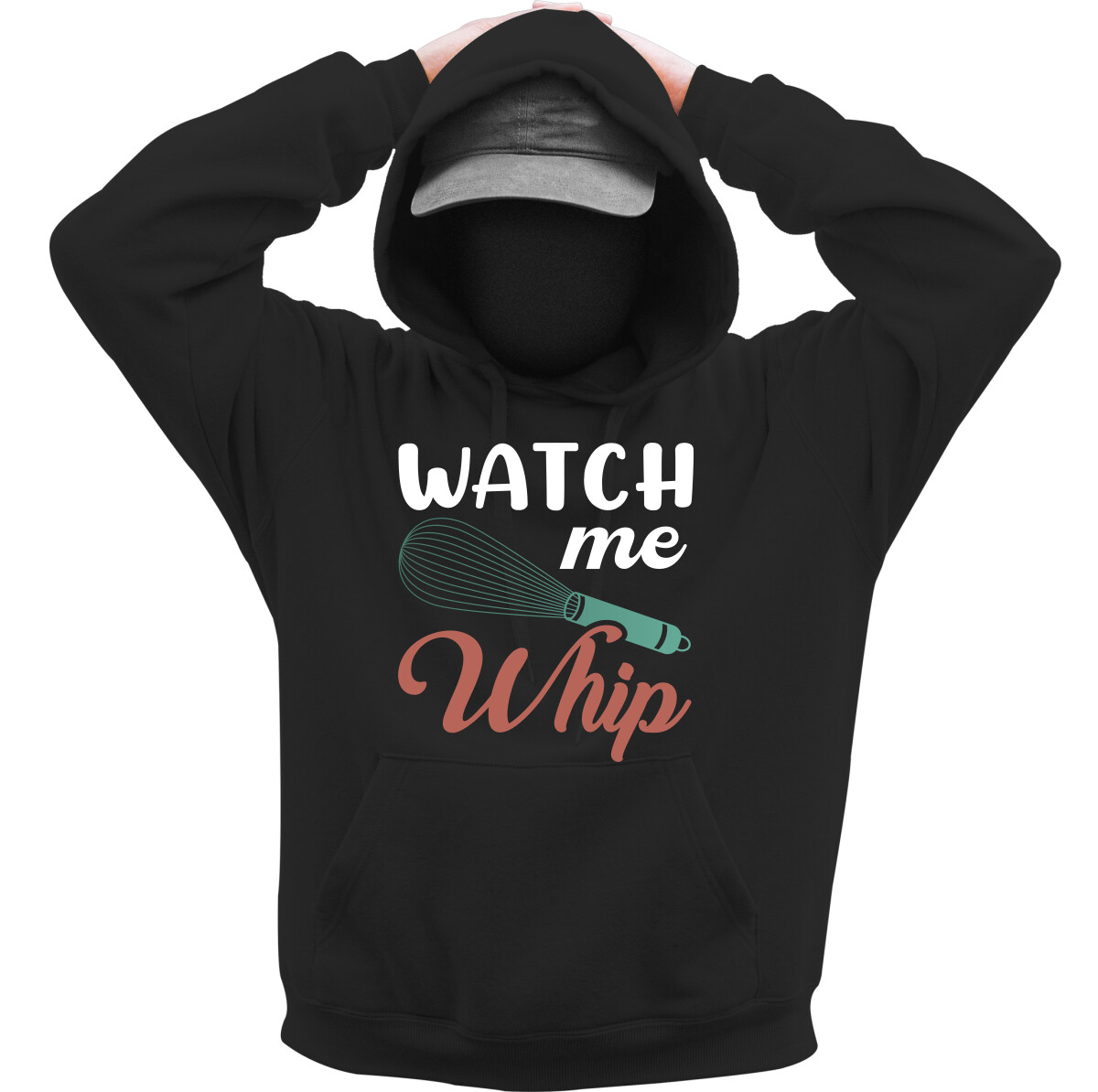 Kapucnis belebújós pulóver