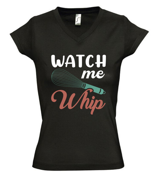 Női V nyakú póló