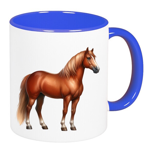 Színes fülű és belsejű bögre