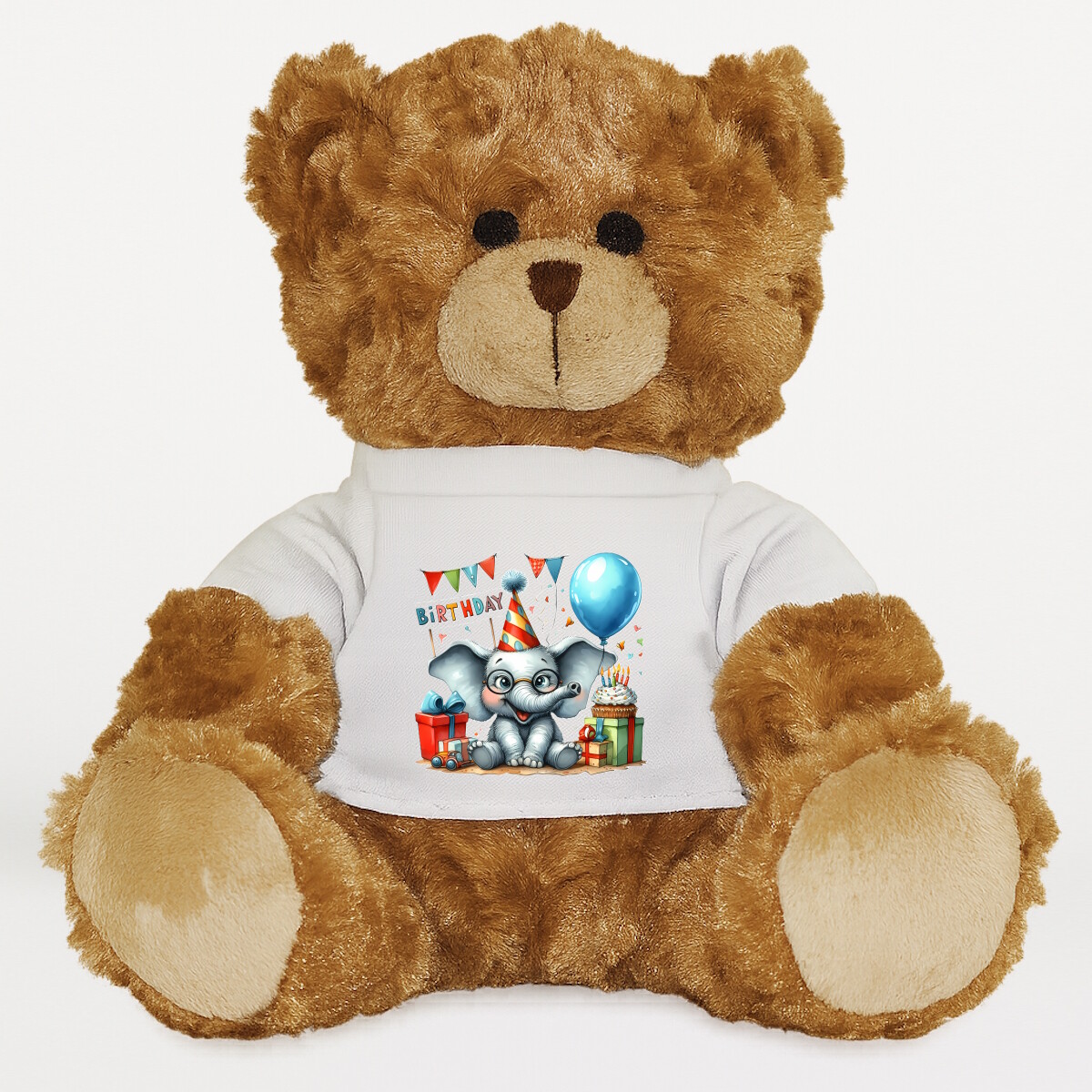 Plüssmaci egyedi pólóval