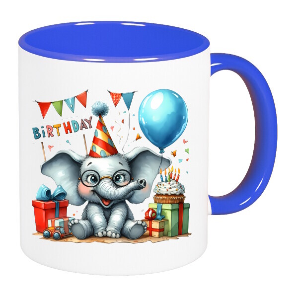 Színes fülű és belsejű bögre