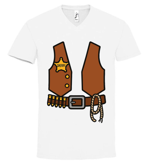 Unisex V nyakú póló