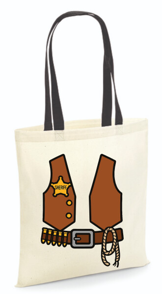 Vászontáska - színes fülű 