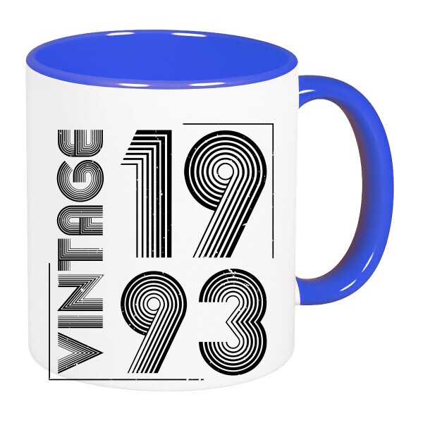 Színes fülű és belsejű bögre