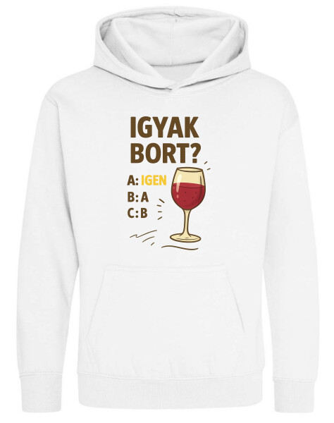 Kapucnis belebújós gyerek pulóver