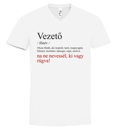 Unisex V nyakú póló