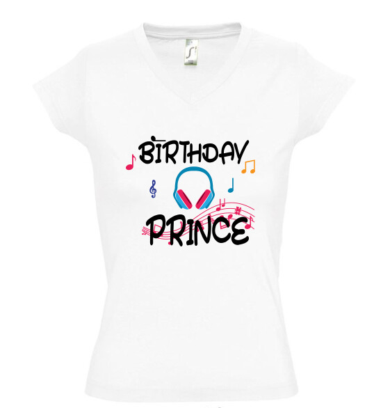 Női V nyakú póló