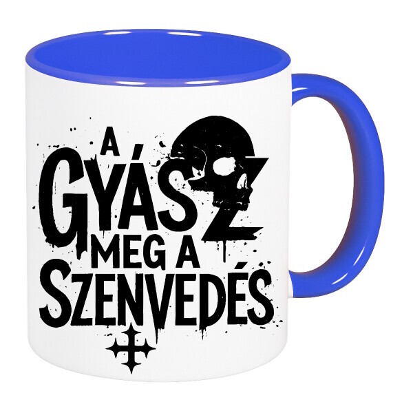 Színes fülű és belsejű bögre