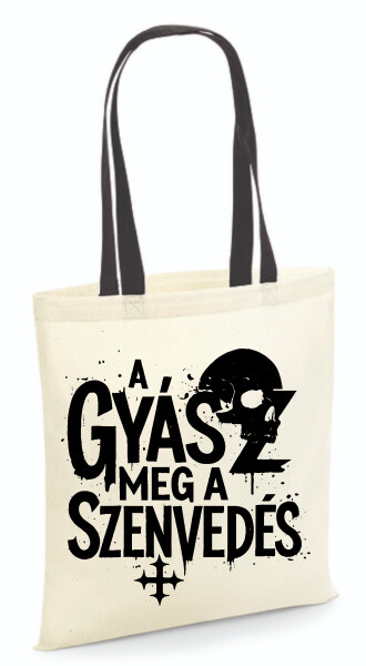 Vászontáska - színes fülű 