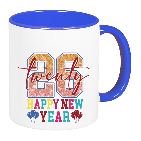 Színes fülű és belsejű bögre