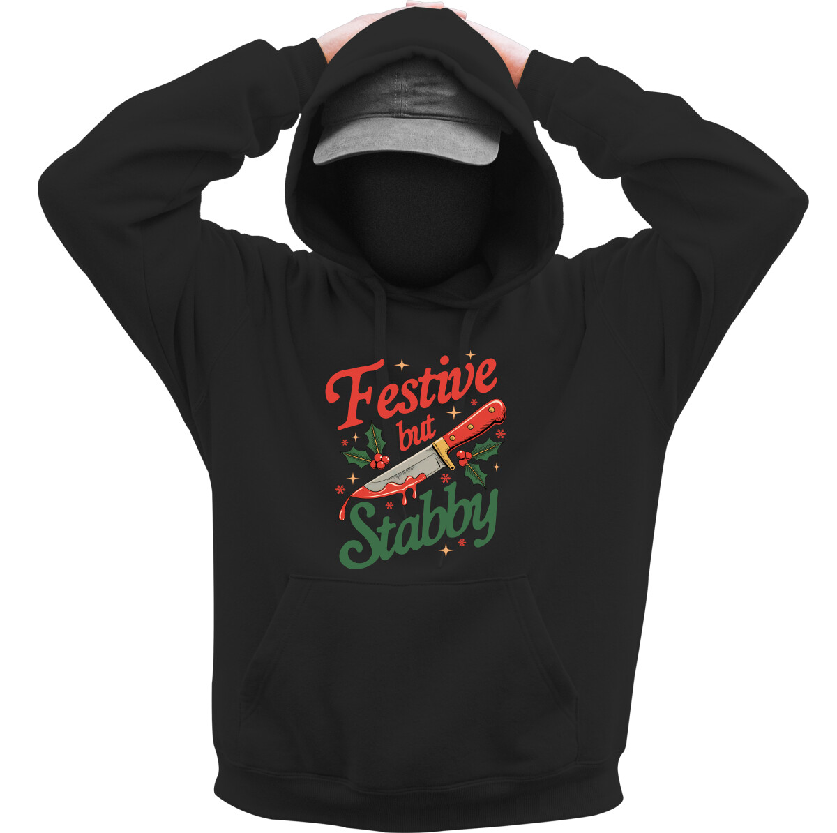 Kapucnis belebújós pulóver