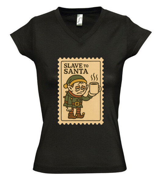 Női V nyakú póló