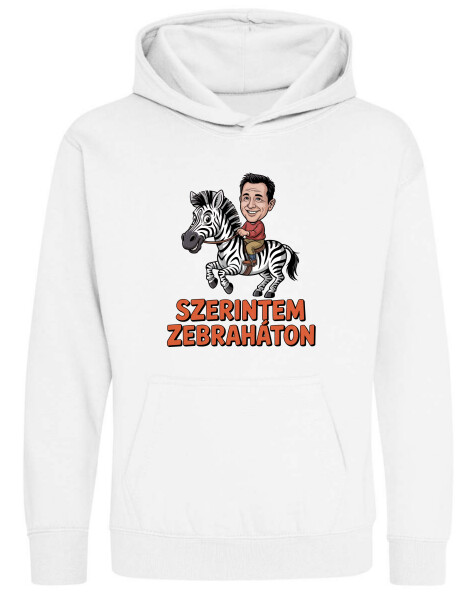 Kapucnis belebújós gyerek pulóver