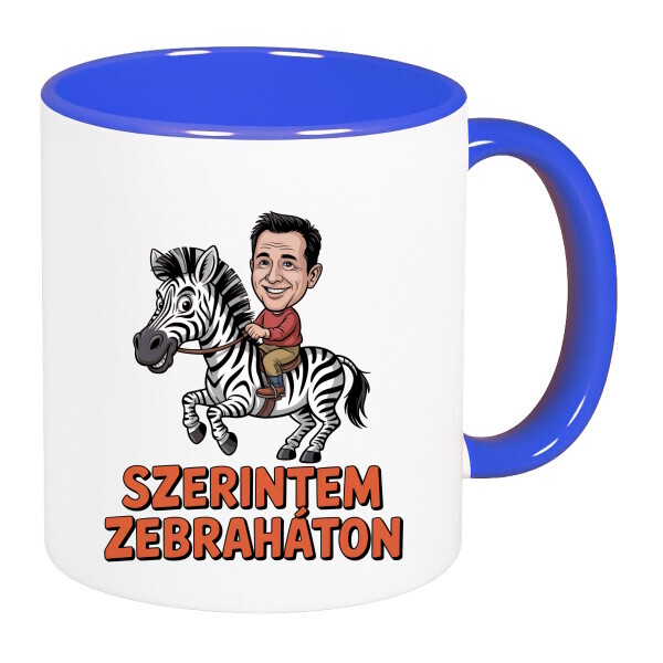 Színes fülű és belsejű bögre