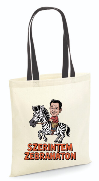 Vászontáska - színes fülű 