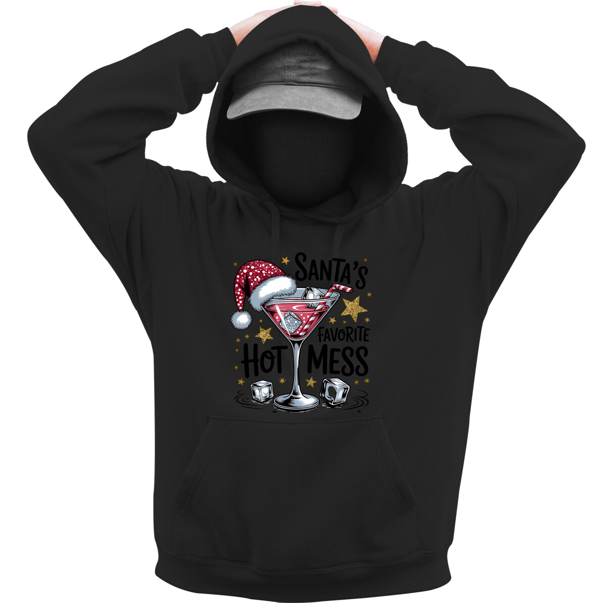 Kapucnis belebújós pulóver