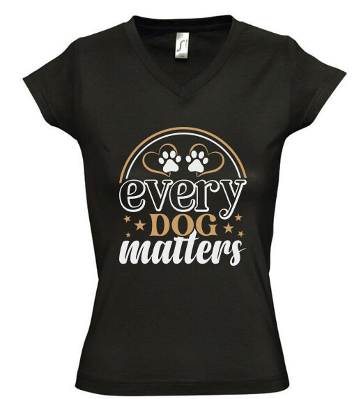 Női V nyakú póló