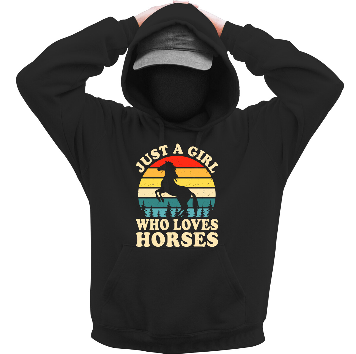 Kapucnis belebújós pulóver