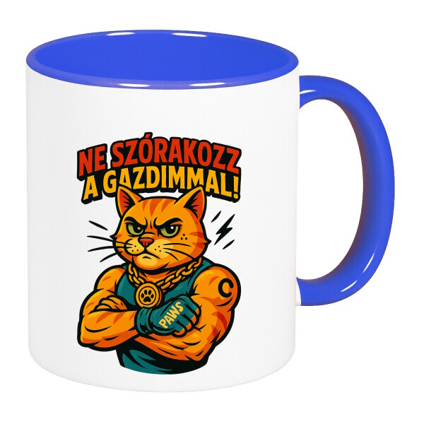 Színes fülű és belsejű bögre