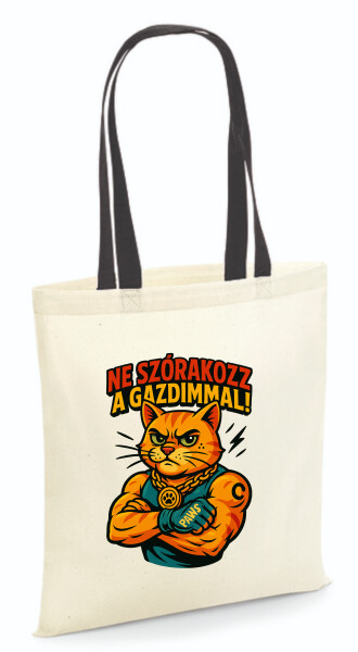 Vászontáska - színes fülű 