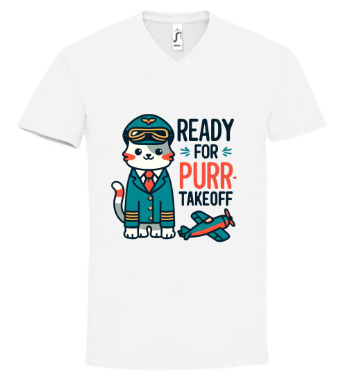 Unisex V nyakú póló