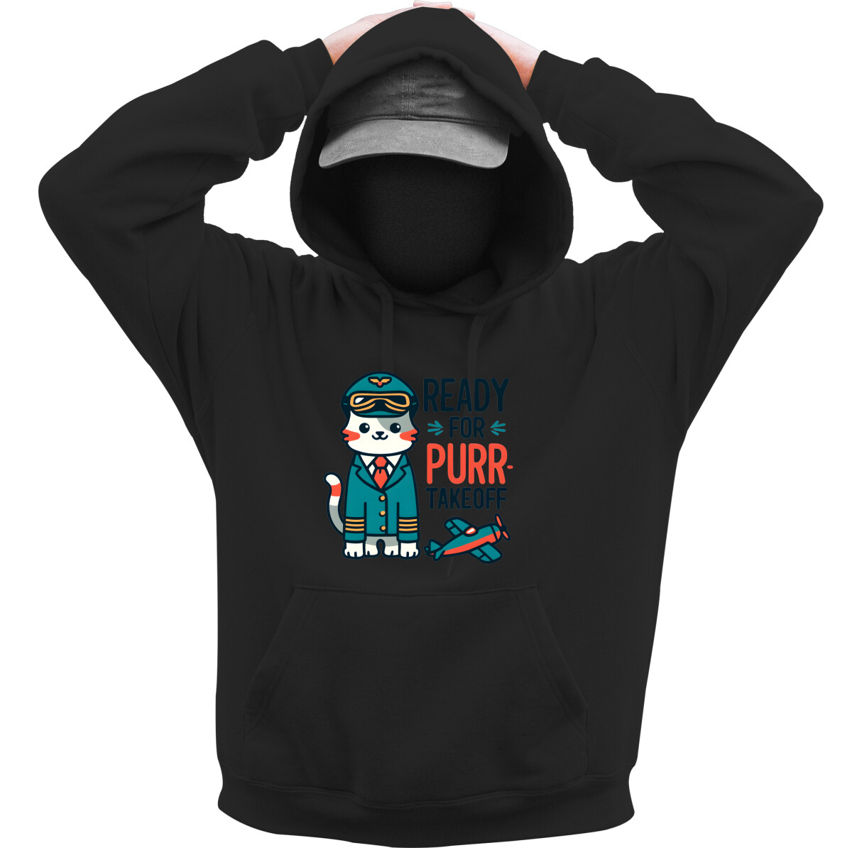 Kapucnis belebújós pulóver