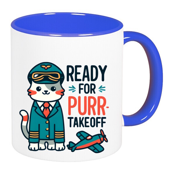 Színes fülű és belsejű bögre