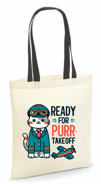 Vászontáska - színes fülű 