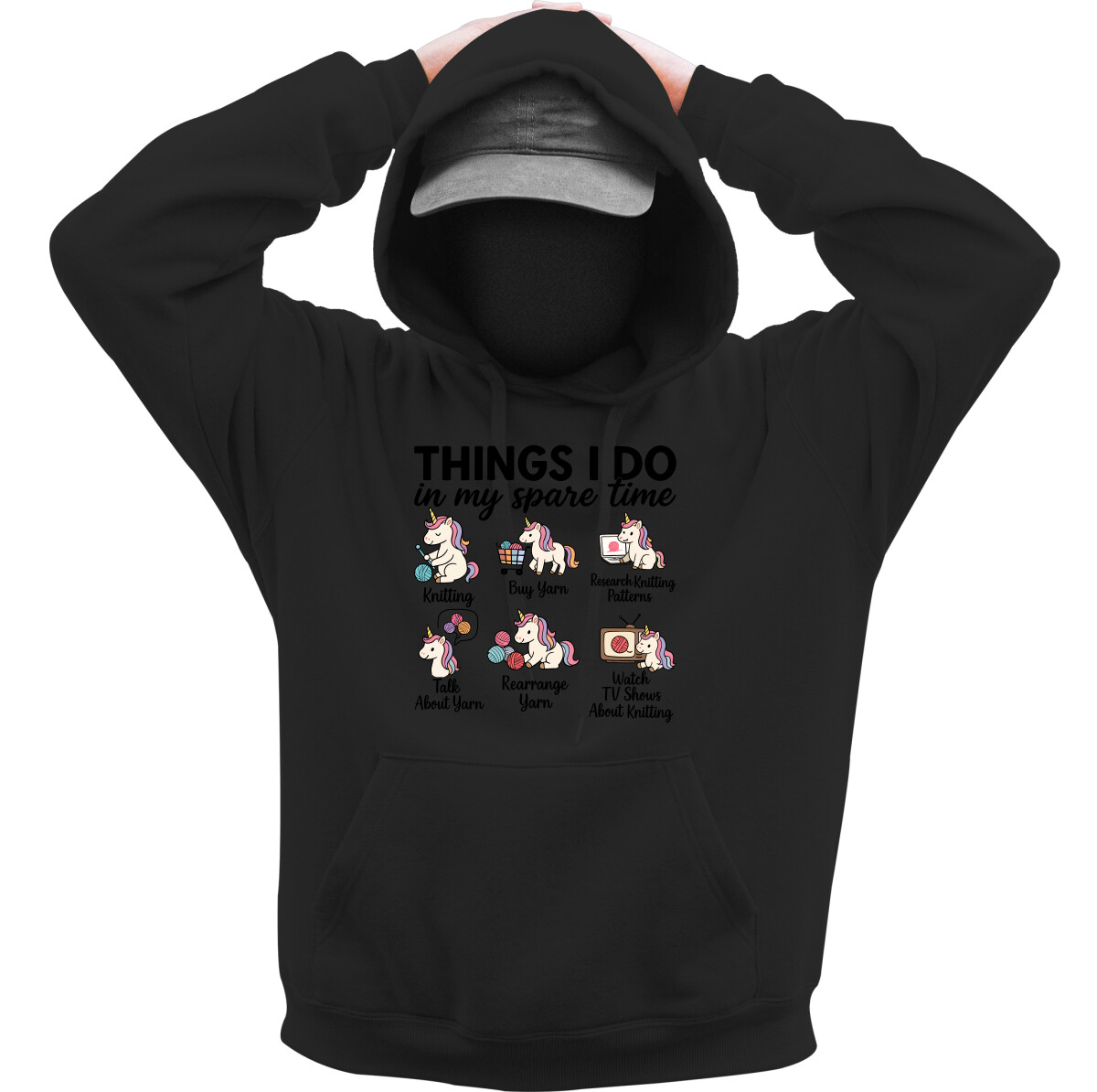 Kapucnis belebújós pulóver