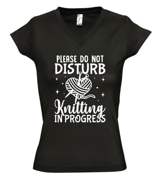 Női V nyakú póló