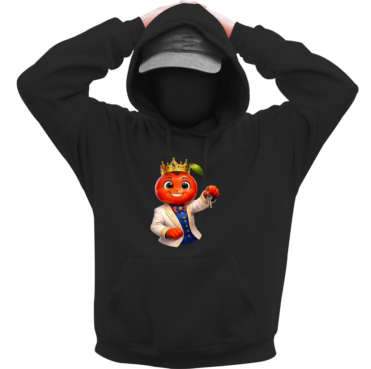 Kapucnis belebújós pulóver