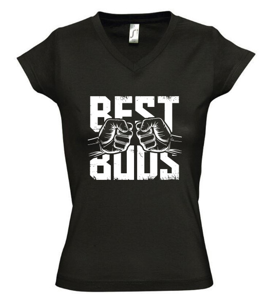 Női V nyakú póló