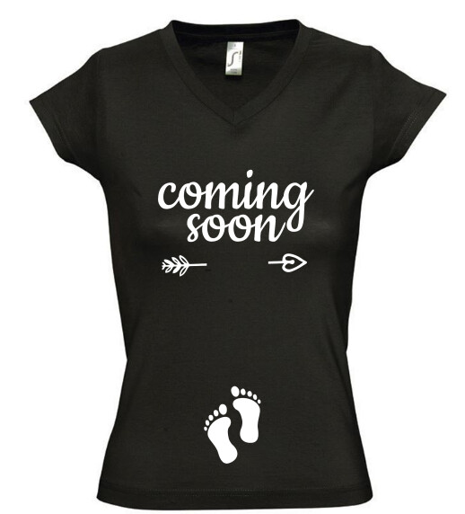 Női V nyakú póló