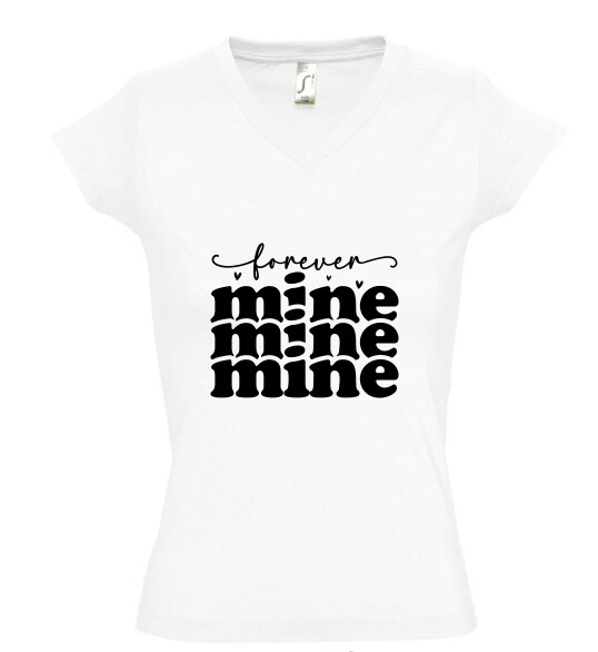 Női V nyakú póló