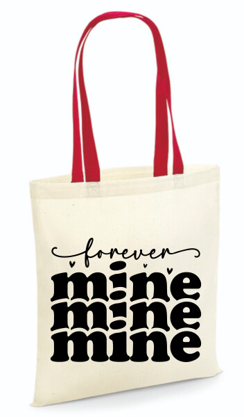 Vászontáska - színes fülű 