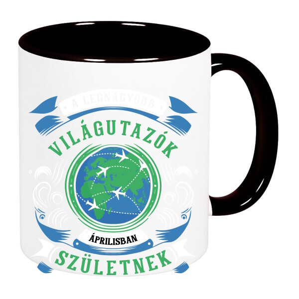 Színes fülű és belsejű bögre