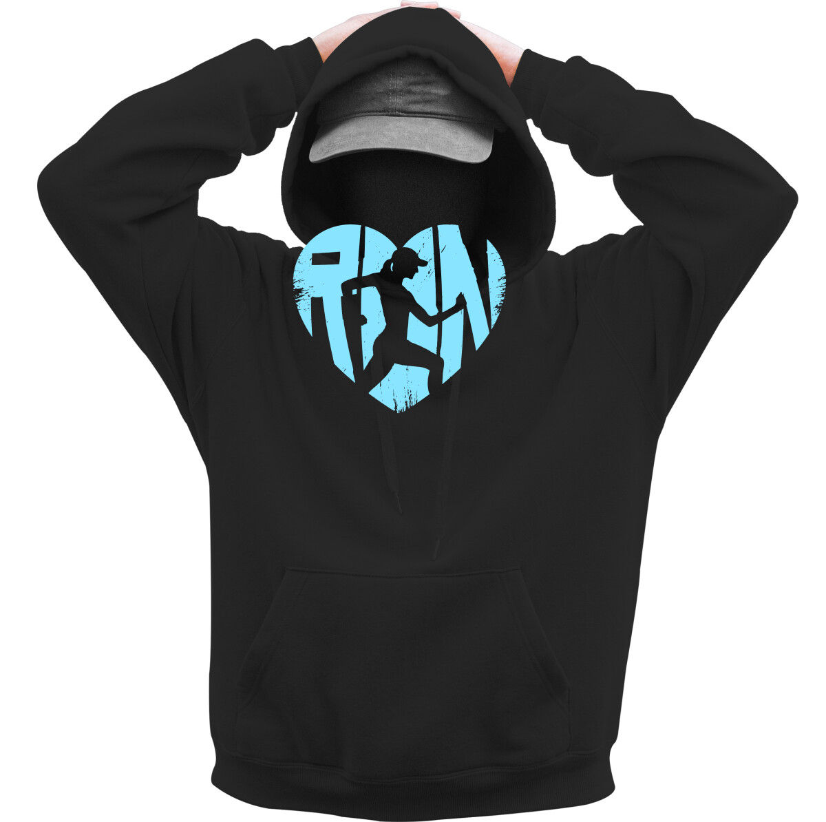 Kapucnis belebújós pulóver