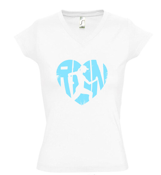 Női V nyakú póló