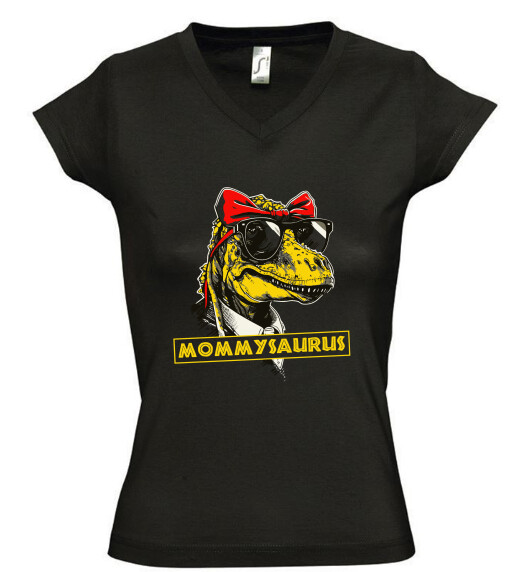 Női V nyakú póló