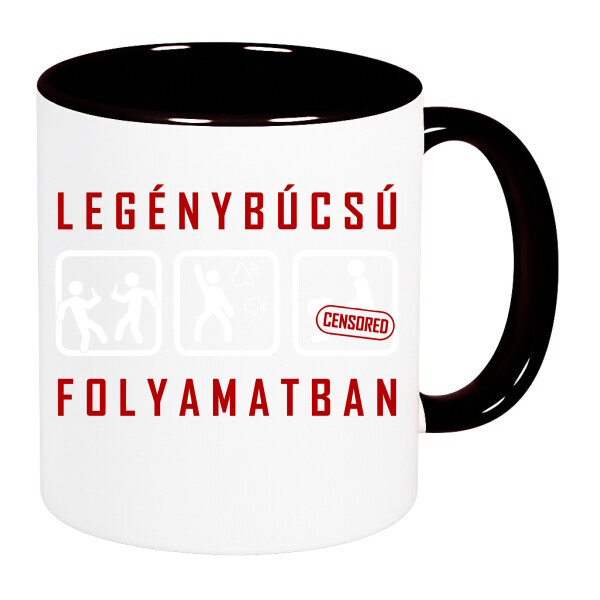 Színes fülű és belsejű bögre