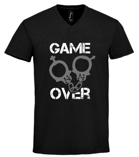 Unisex V nyakú póló