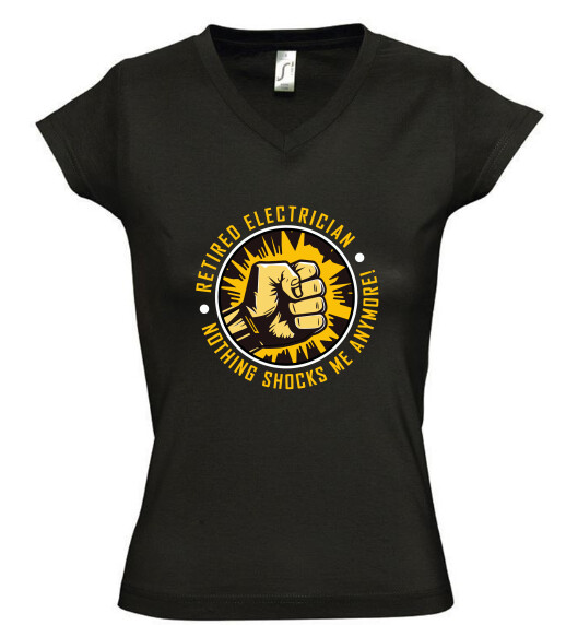 Női V nyakú póló