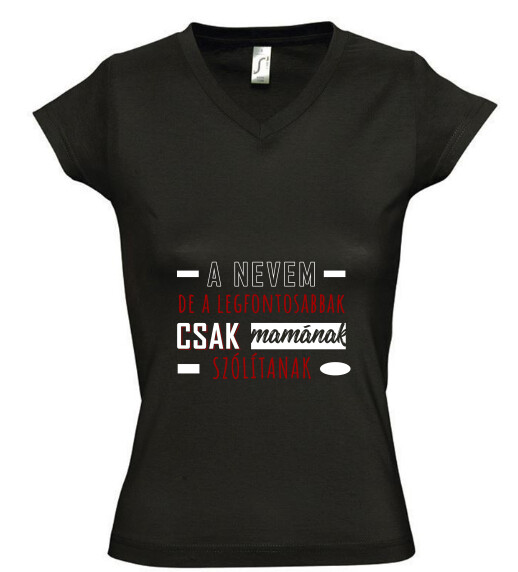 Női V nyakú póló